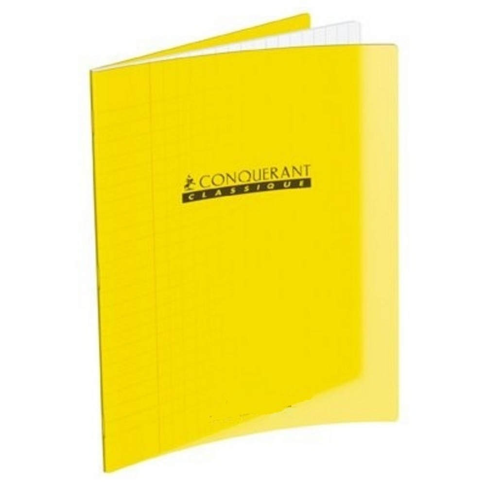 Cahier polypro 24x32 140pages grands carreaux incolore