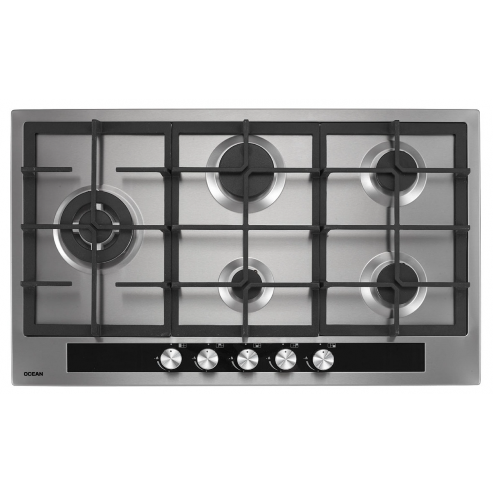 Cuisinière à gaz de 5 Feux Vitrocéramique Table de cuisson à gaz