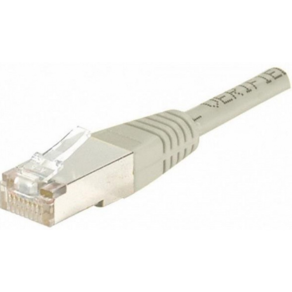 Câble réseau Ethernet (RJ45) résistant gris catégorie 6A S/FTP