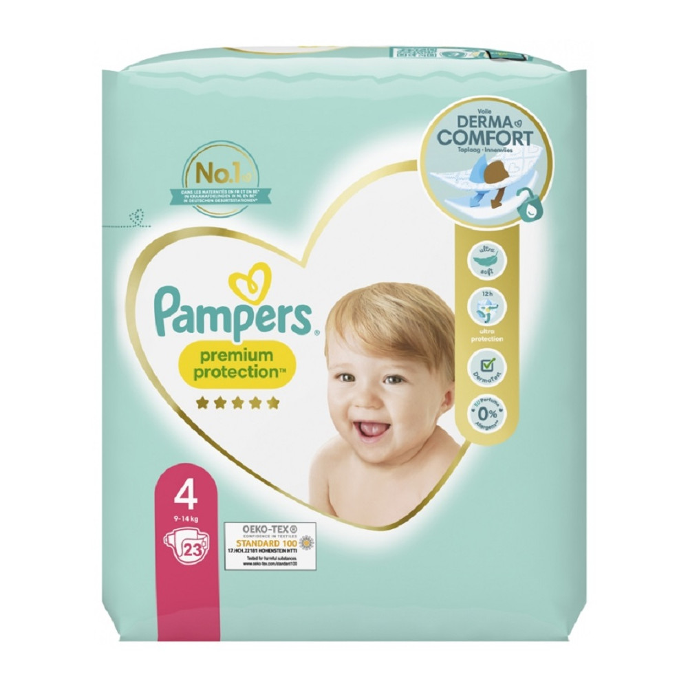 Pampers Premium Protection Couches Taille 1 23 Couches : : Bébé et  Puériculture